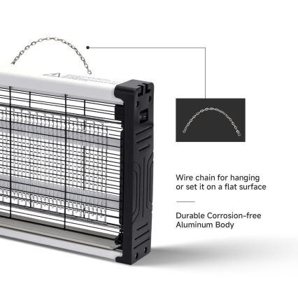 Brilagi - Elektrisk insektsfångare 2xUV/10W/230V 60 m2
