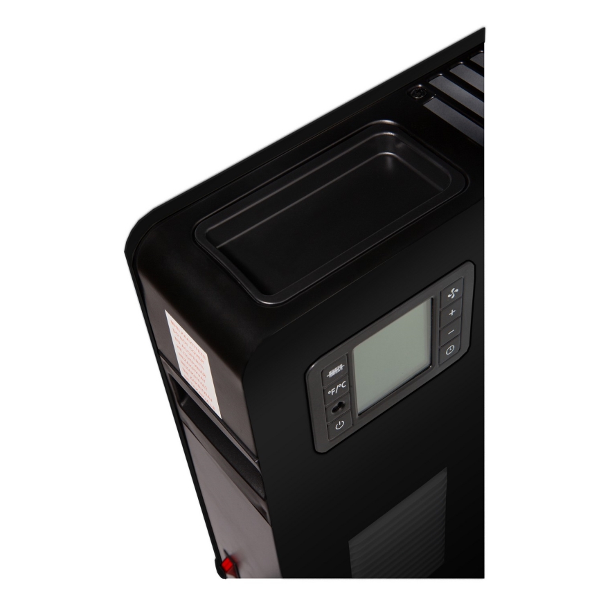 Brilagi - Elektrisk konvektorvärmare 1000/1300/2300W LCD/timer/TURBO/termostat svart + +Fjärrkontrol