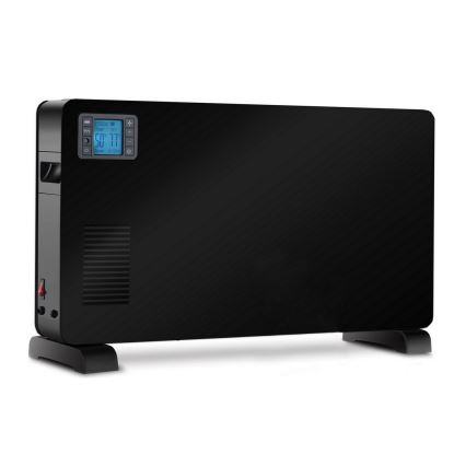 Brilagi - Elektrisk konvektorvärmare 1000/1300/2300W LCD/timer/TURBO/termostat svart + +Fjärrkontrol