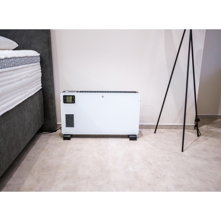 Brilagi - Elektrisk konvektorvärmare 1000/1300/2300W LCD/timer/TURBO/termostat vit+ RC