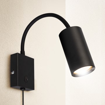 Brilagi - Flexibel vägglampa SELE 1xGU10/30W/230V svart