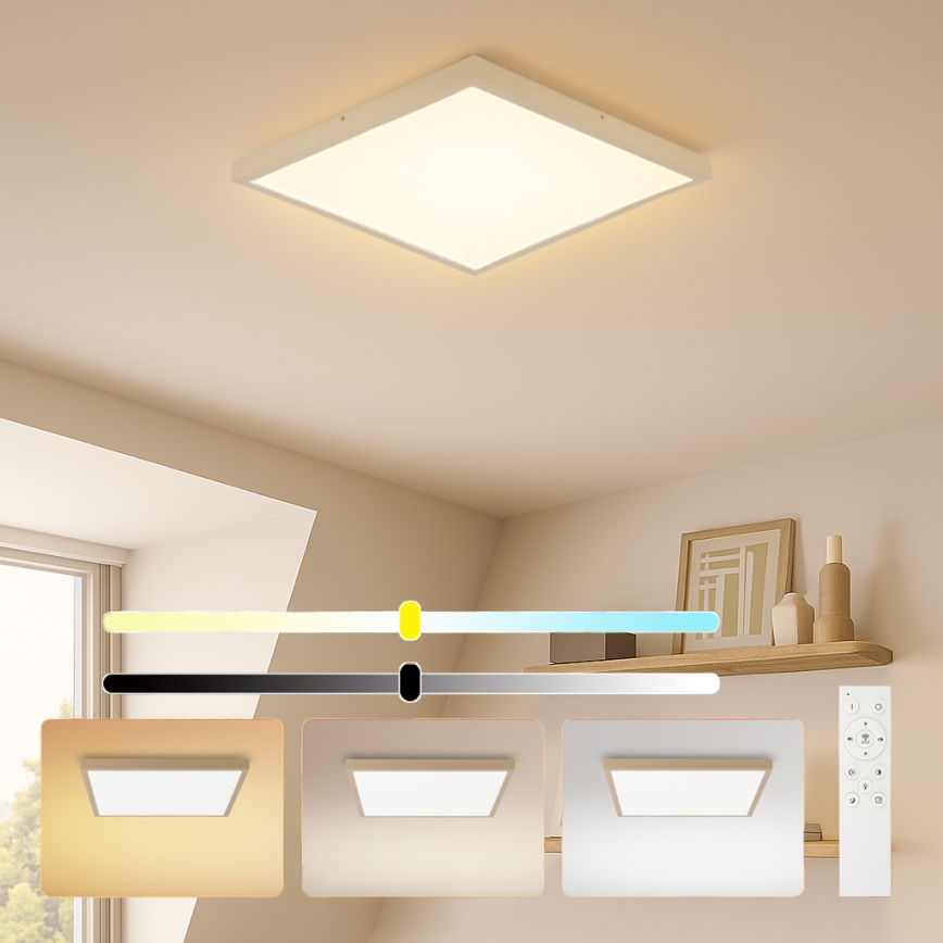 Brilagi - FRAME SMART LED dimbar takarmatur för badrum 50W/230V 60x60 cm 3000-6000K IP44 beige + fjärrkontroll