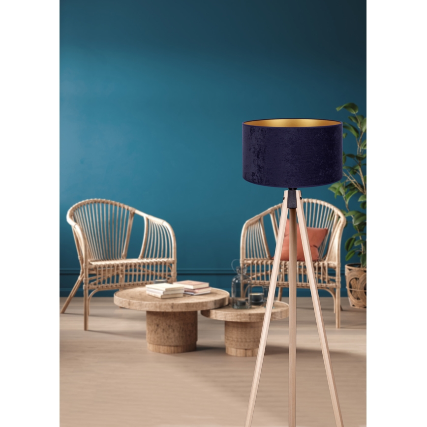 Brilagi - Golv lampa VELVET 1xE27/60W/230V beige/blå