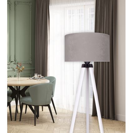 Brilagi - Golv lampa VELVET 1xE27/60W/230V vit/grå