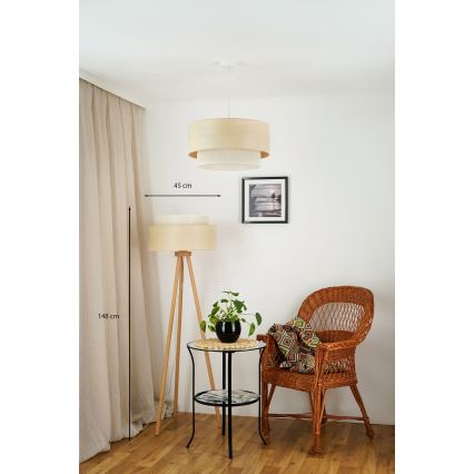 Brilagi - Golvlampa ARIZONA BOHO 1xE27/15W/230V beige