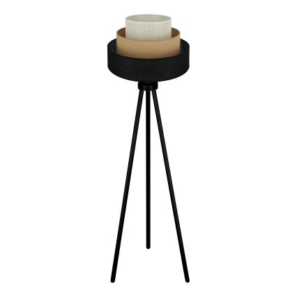 Brilagi - Golvlampa ASPEN LUNETA 1xE27/15W/230V svart/beige/grädde