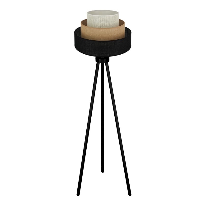 Brilagi - Golvlampa ASPEN LUNETA 1xE27/15W/230V svart/beige/grädde