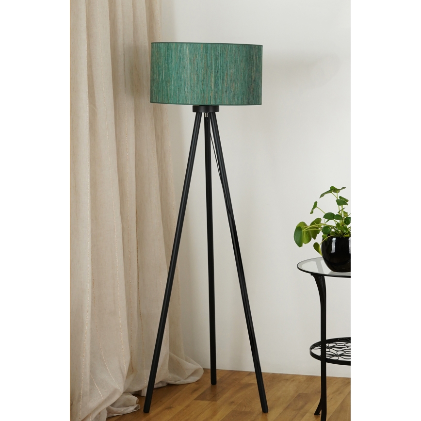 Brilagi - Golvlampa BOSTON ROLLER 1xE27/15W/230V strå grön/guld