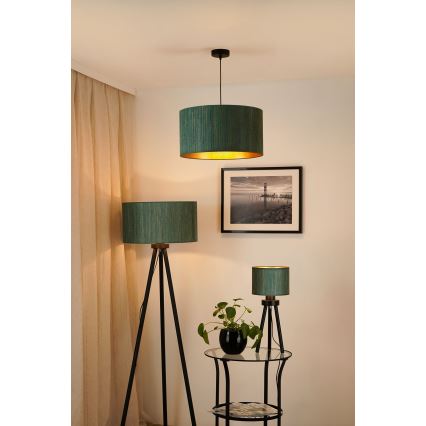 Brilagi - Golvlampa BOSTON ROLLER 1xE27/15W/230V strå grön/guld