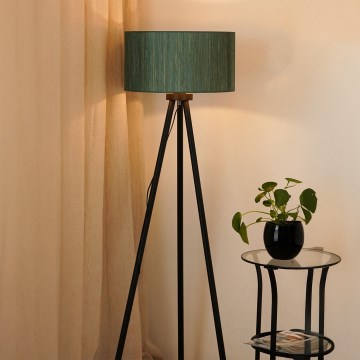 Brilagi - Golvlampa BOSTON ROLLER 1xE27/15W/230V strå grön/guld