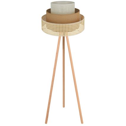 Brilagi - Golvlampa CEDAR LUNETA 1xE27/15W/230V beige/brun/grädde