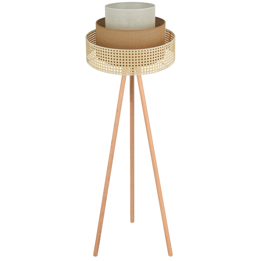 Brilagi - Golvlampa CEDAR LUNETA 1xE27/15W/230V beige/brun/grädde