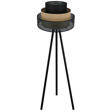 Brilagi - Golvlampa DAKOTA LUNETA 1xE27/15W/230V svart/beige