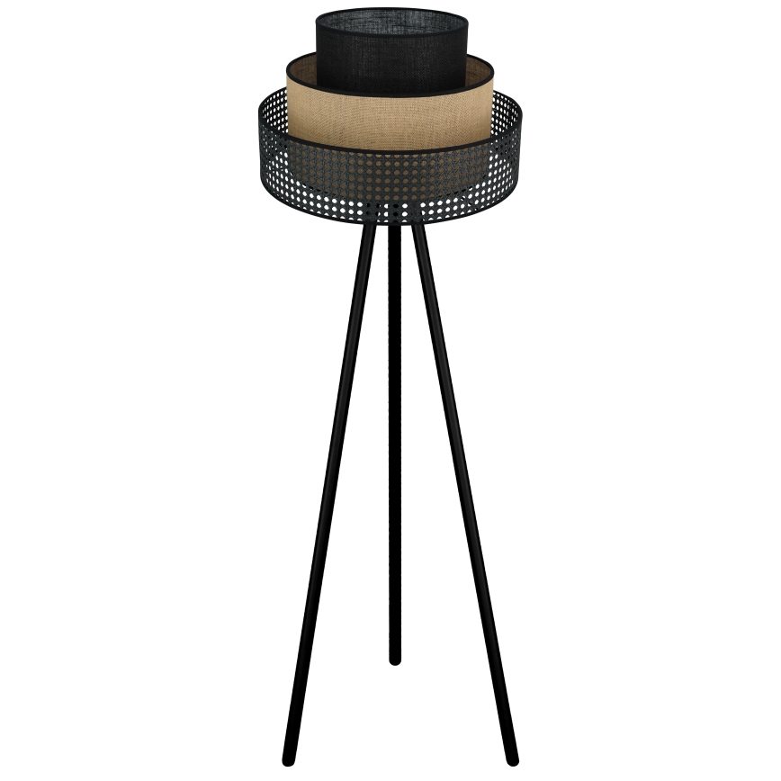 Brilagi - Golvlampa DAKOTA LUNETA 1xE27/15W/230V svart/beige