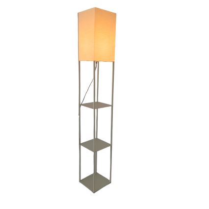 Brilagi - Golvlampa med hyllor GRADUS 1xE27/40W/230V 150 cm grå/beige