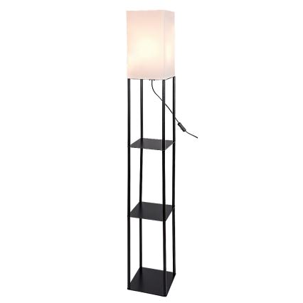 Brilagi - Golvlampa med hyllor GRADUS 1xE27/40W/230V 150 cm svart/vit