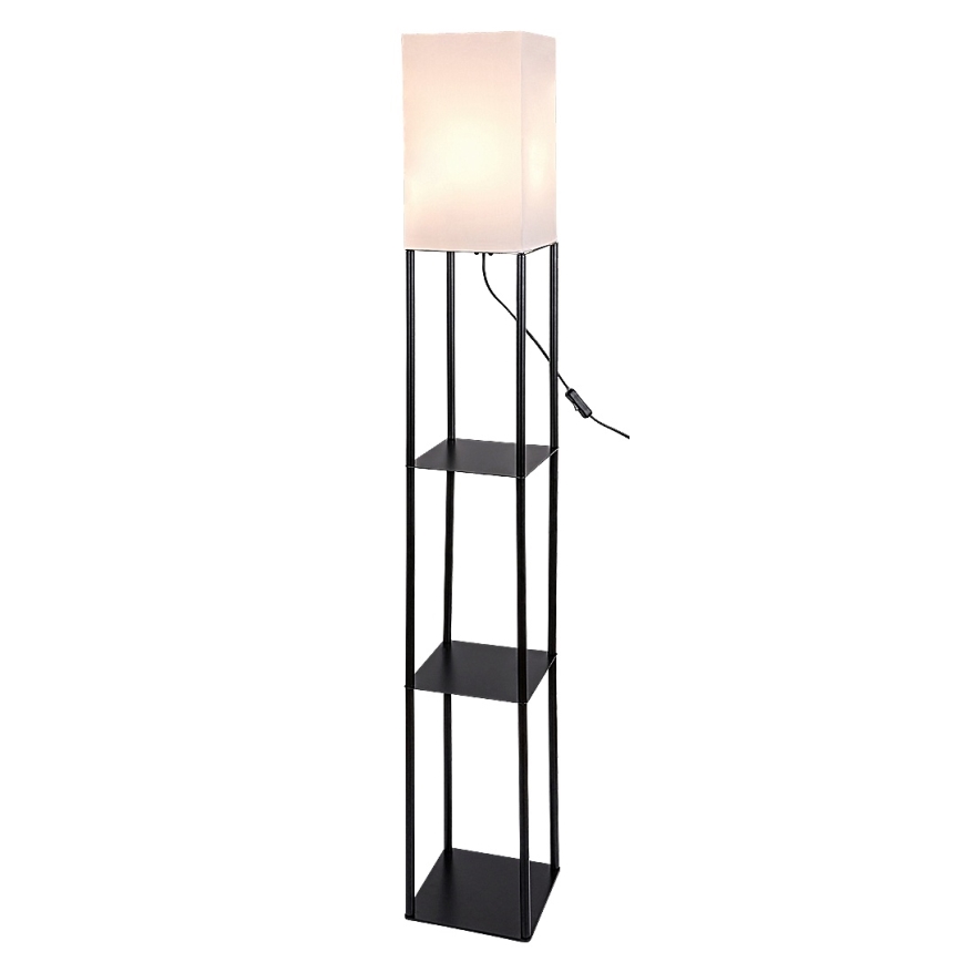 Brilagi - Golvlampa med hyllor GRADUS 1xE27/40W/230V 150 cm svart/vit