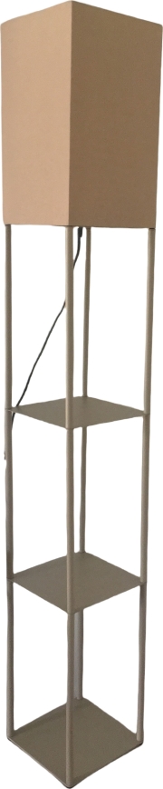 Brilagi - Golvlampa med hyllor GRADUS 1xE27/40W/230V grå/beige