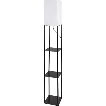 Brilagi - Golvlampa med hyllor GRADUS 1xE27/40W/230V svart/vit