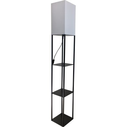 Brilagi - Golvlampa med hyllor GRADUS 1xE27/40W/230V svart/vit