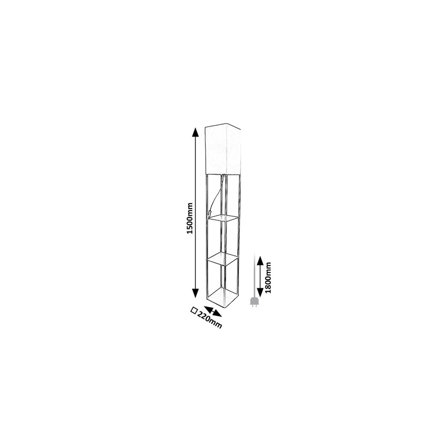 Brilagi - Golvlampa med hyllor GRADUS 1xE27/40W/230V svart/vit