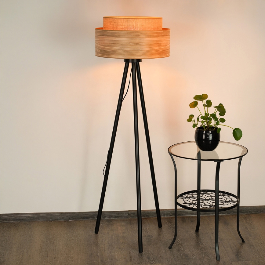 Brilagi - Golvlampa MONTANA BOHO 1xE27/15W/230V brun/svart