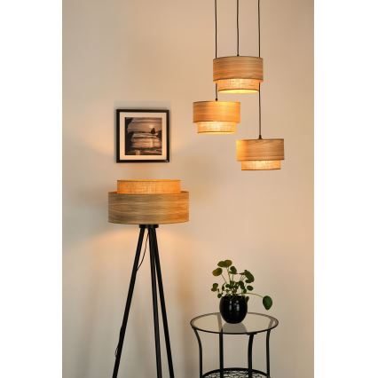 Brilagi - Golvlampa MONTANA BOHO 1xE27/15W/230V brun/svart