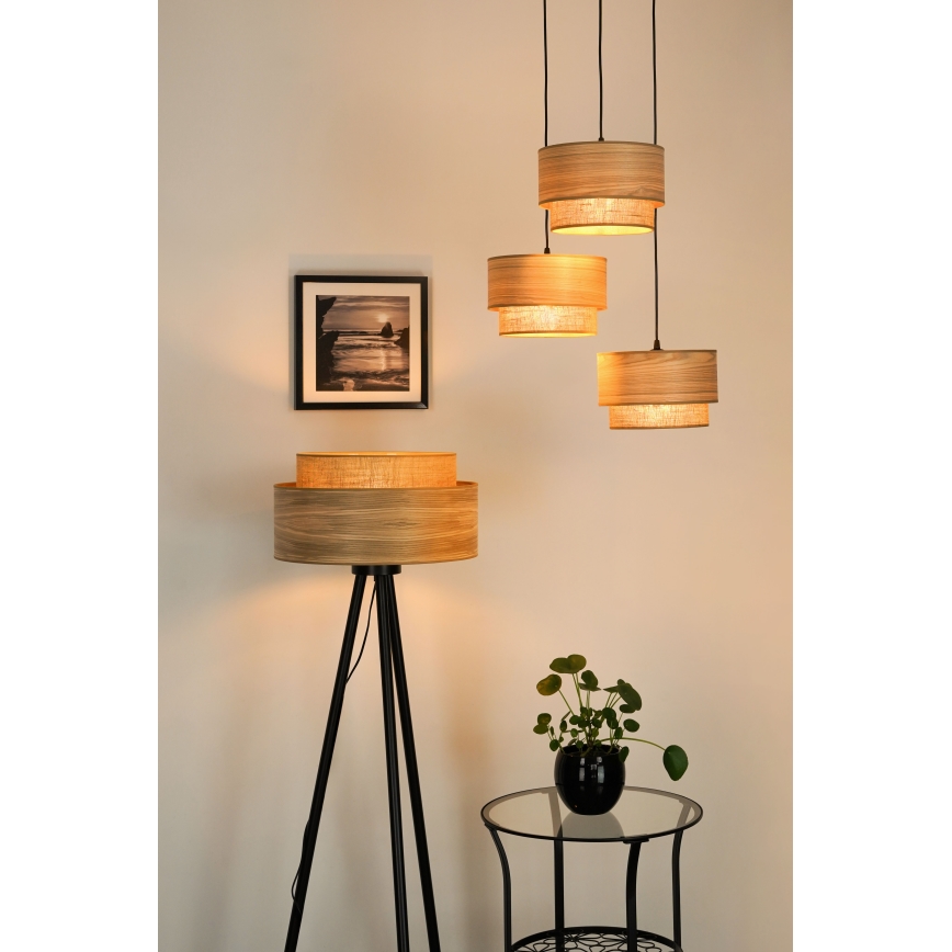 Brilagi - Golvlampa MONTANA BOHO 1xE27/15W/230V brun/svart