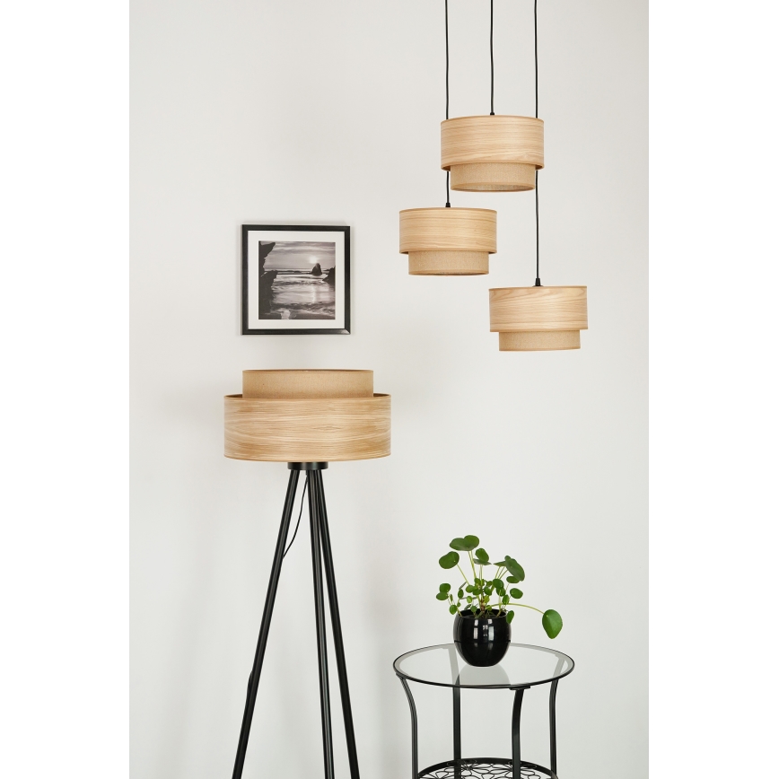 Brilagi - Golvlampa MONTANA BOHO 1xE27/15W/230V brun/svart