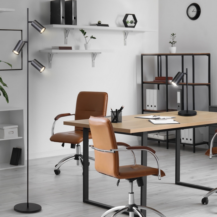 Brilagi - Golvlampa SELE 3xGU10/30W/230V svart