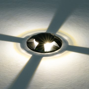 Brilagi - GROUNDRAY LED infälld körbar markbelysning 1W/230V svart IP67