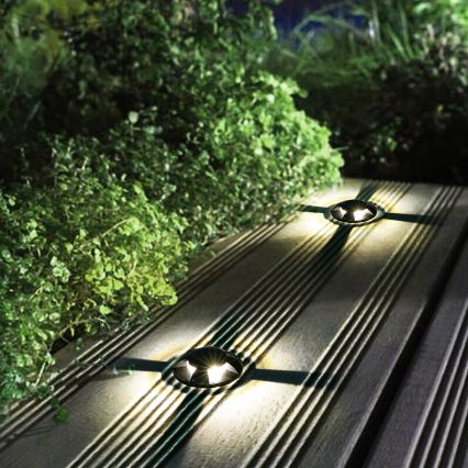 Brilagi - GROUNDRAY LED infälld körbar markbelysning 1W/230V svart IP67