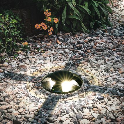 Brilagi - GROUNDRAY LED infälld körbar markbelysning 1W/230V svart IP67