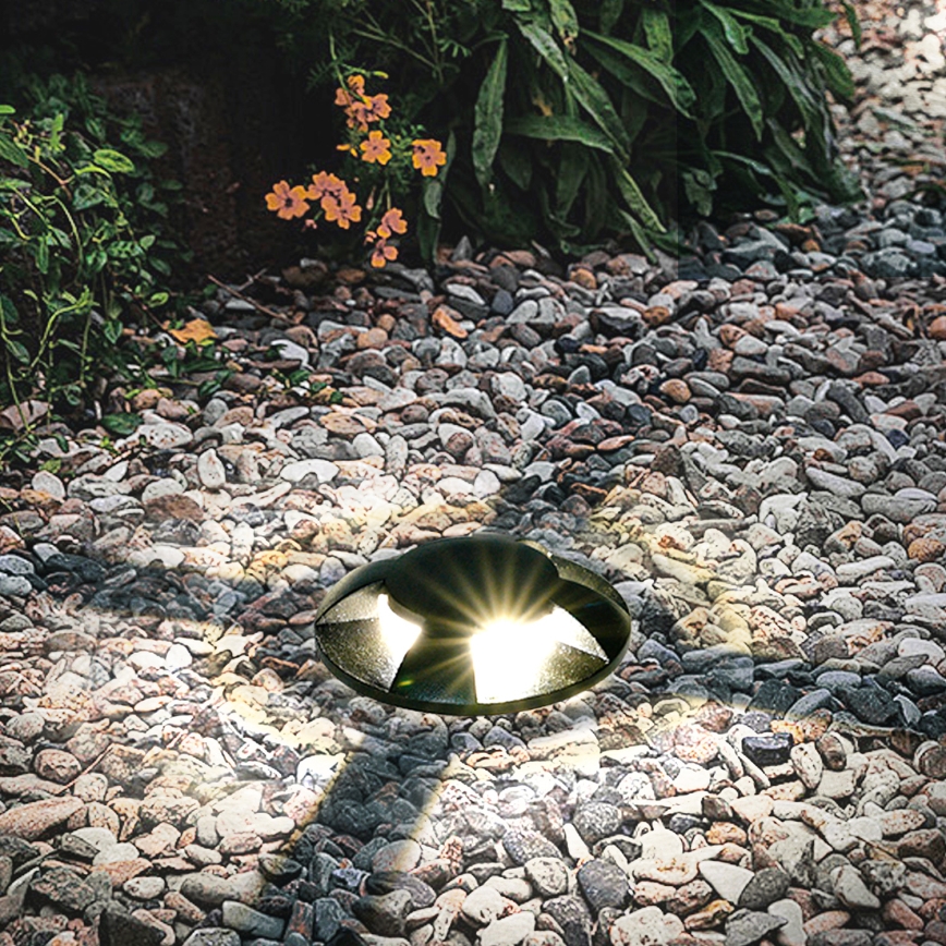 Brilagi - GROUNDRAY LED infälld körbar markbelysning 1W/230V svart IP67