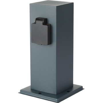 Brilagi - Kolumn med eluttag för utomhusbruk PILLAR 1Z SCHUKO 230V IP44 antracit