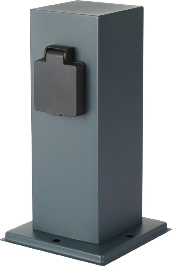 Brilagi - Kolumn med eluttag för utomhusbruk PILLAR 1Z SCHUKO 230V IP44 antracit