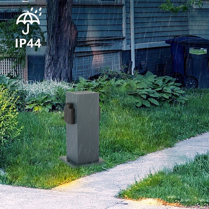 Brilagi - Kolumn med eluttag för utomhusbruk PILLAR 1Z SCHUKO 230V IP44 antracit