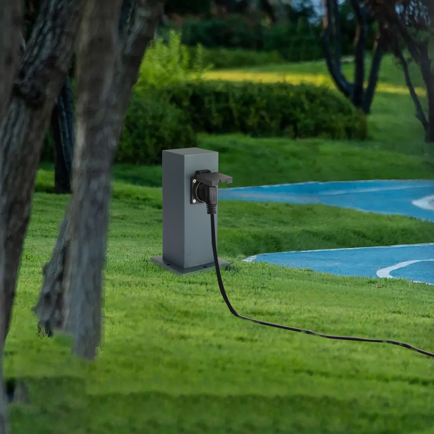 Brilagi - Kolumn med eluttag för utomhusbruk PILLAR 1Z SCHUKO 230V IP44 antracit