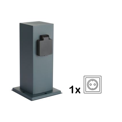 Brilagi - Kolumn med eluttag för utomhusbruk PILLAR 1Z SCHUKO 230V IP44 antracit