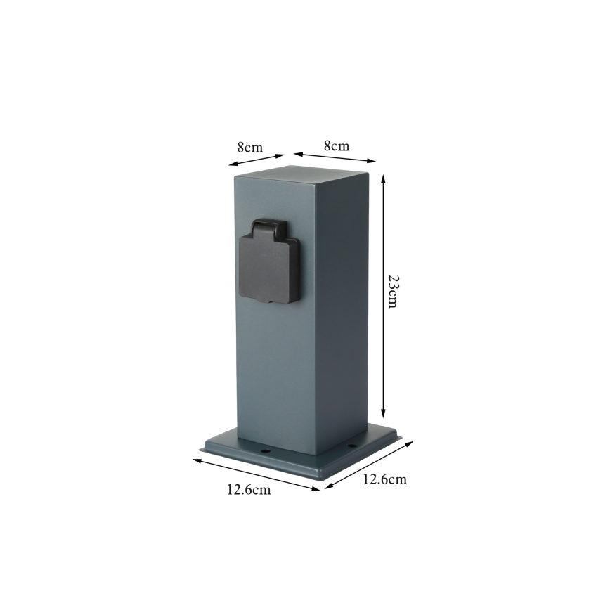 Brilagi - Kolumn med eluttag för utomhusbruk PILLAR 1Z SCHUKO 230V IP44 antracit