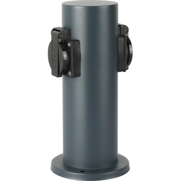 Brilagi - Kolumn med eluttag för utomhusbruk PILLAR 2Z SCHUKO 230V IP44 antracit