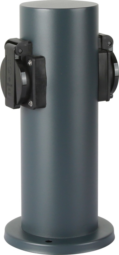 Brilagi - Kolumn med eluttag för utomhusbruk PILLAR 2Z SCHUKO 230V IP44 antracit
