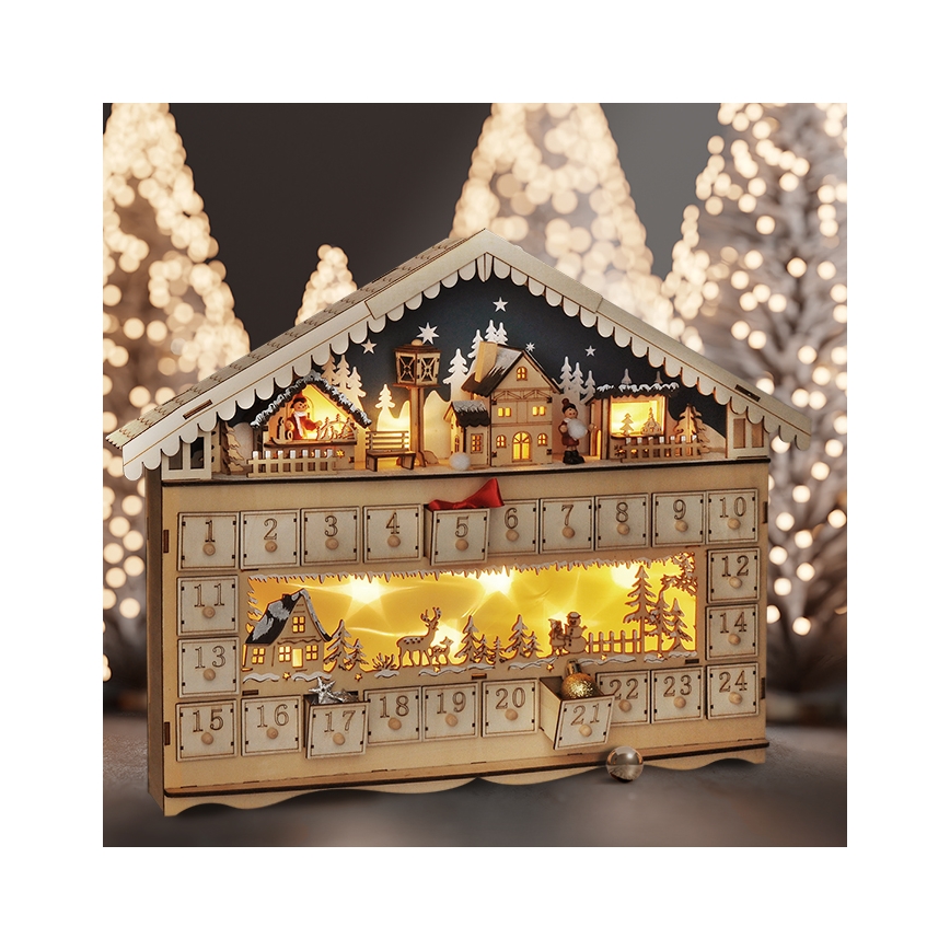 Brilagi - LED adventskalender LED/2xAA tall