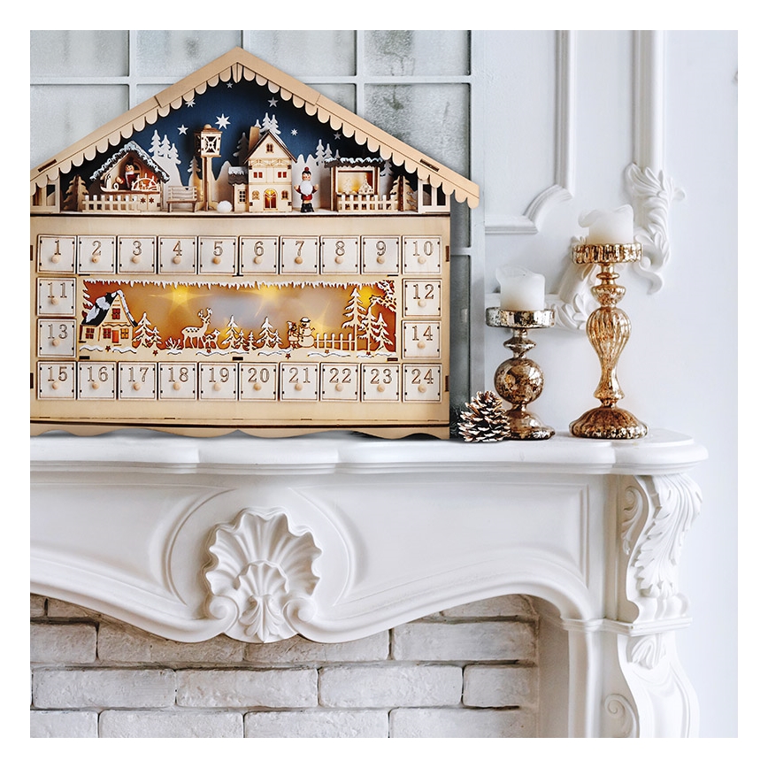 Brilagi - LED adventskalender LED/2xAA tall