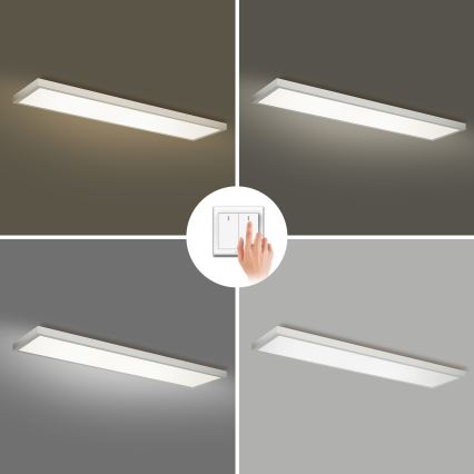 Brilagi - FRAME LED-taklampa för badrum LED/50W/230V 3000/4000/6000K 120x30 cm IP44 silverfärgad
