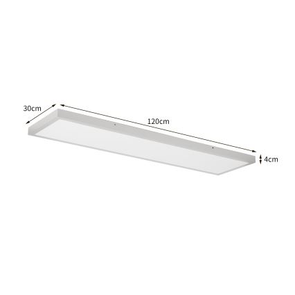 Brilagi - FRAME LED-taklampa för badrum LED/50W/230V 3000/4000/6000K 120x30 cm IP44 silverfärgad