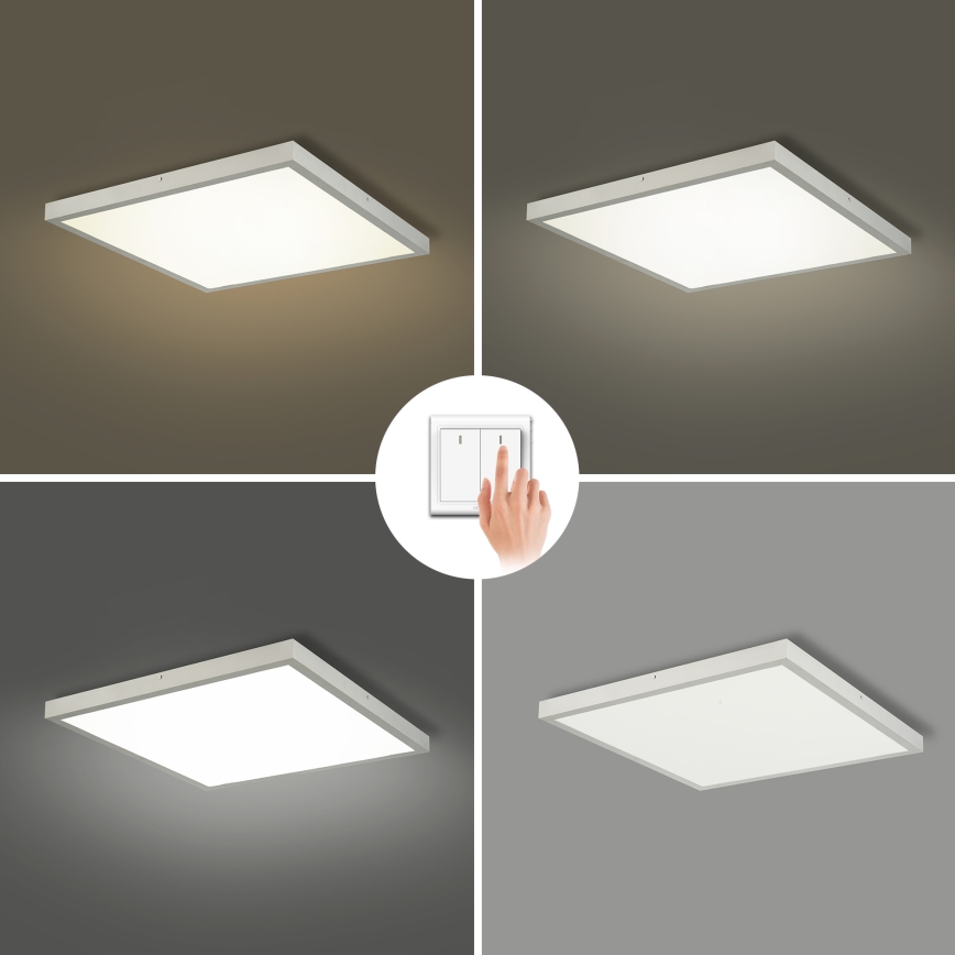 Brilagi - LED badrumstaklampa FRAME LED/50W/230V 3000/4000/6000K 60x60 cm IP44 silver