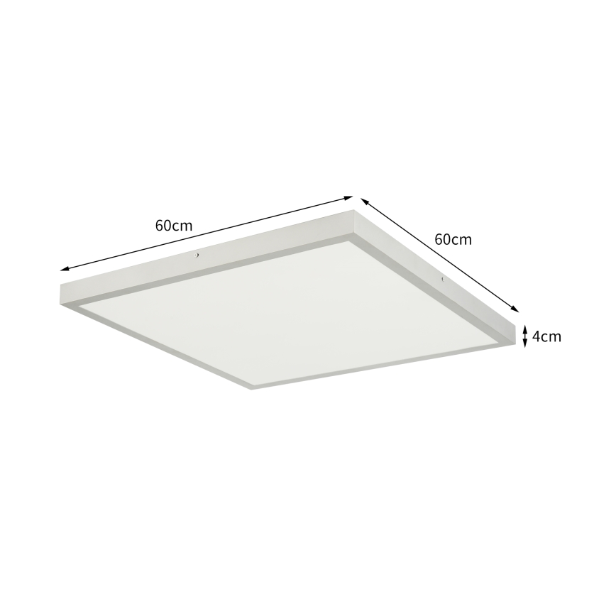 Brilagi - LED badrumstaklampa FRAME LED/50W/230V 3000/4000/6000K 60x60 cm IP44 silver