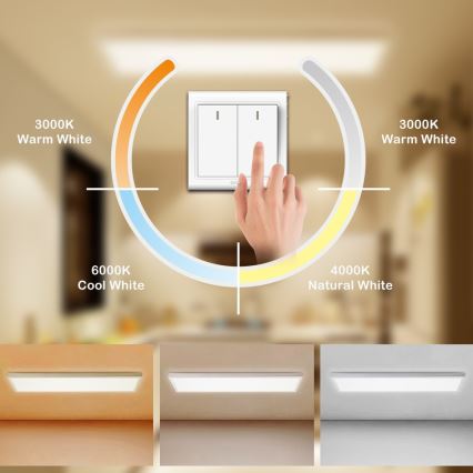 Brilagi - LED taklampa för badrum FRAME LED/50W/230V 120x30 cm 3000/4000/6000K IP44 vit