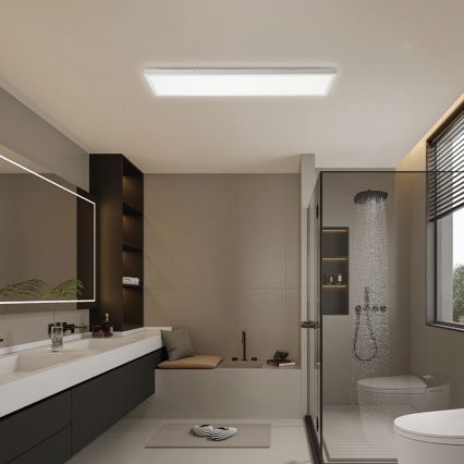 Brilagi - LED taklampa för badrum FRAME LED/50W/230V 120x30 cm 3000/4000/6000K IP44 vit